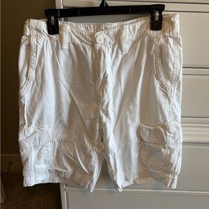 urban pipeline White Men's Cargo Shorts with Utility Pockets